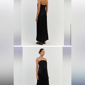 DISSH midi black satin dress